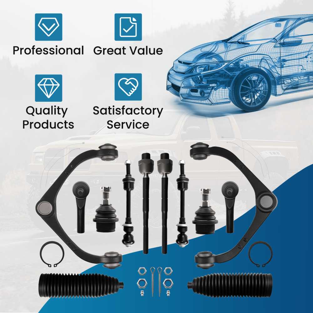 maXpeedingrods 12Pc Front Upper Control Arm w/Ball Joint for Dodge Dakota 2005-2010