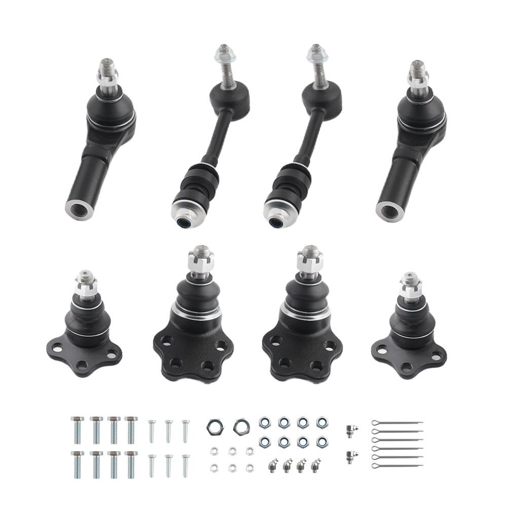 8pcs Front Upper Lower Ball Joints Tie Rods Set For 97- 99 compatible for Dodge Dakota Durango