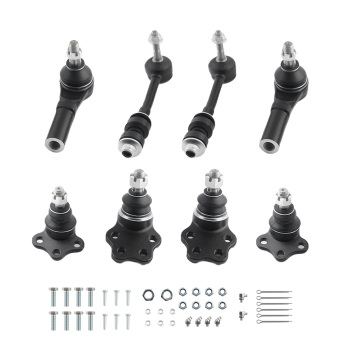 8pcs Front Upper Lower Ball Joints Tie Rods Set For 97- 99 compatible for Dodge Dakota Durango
