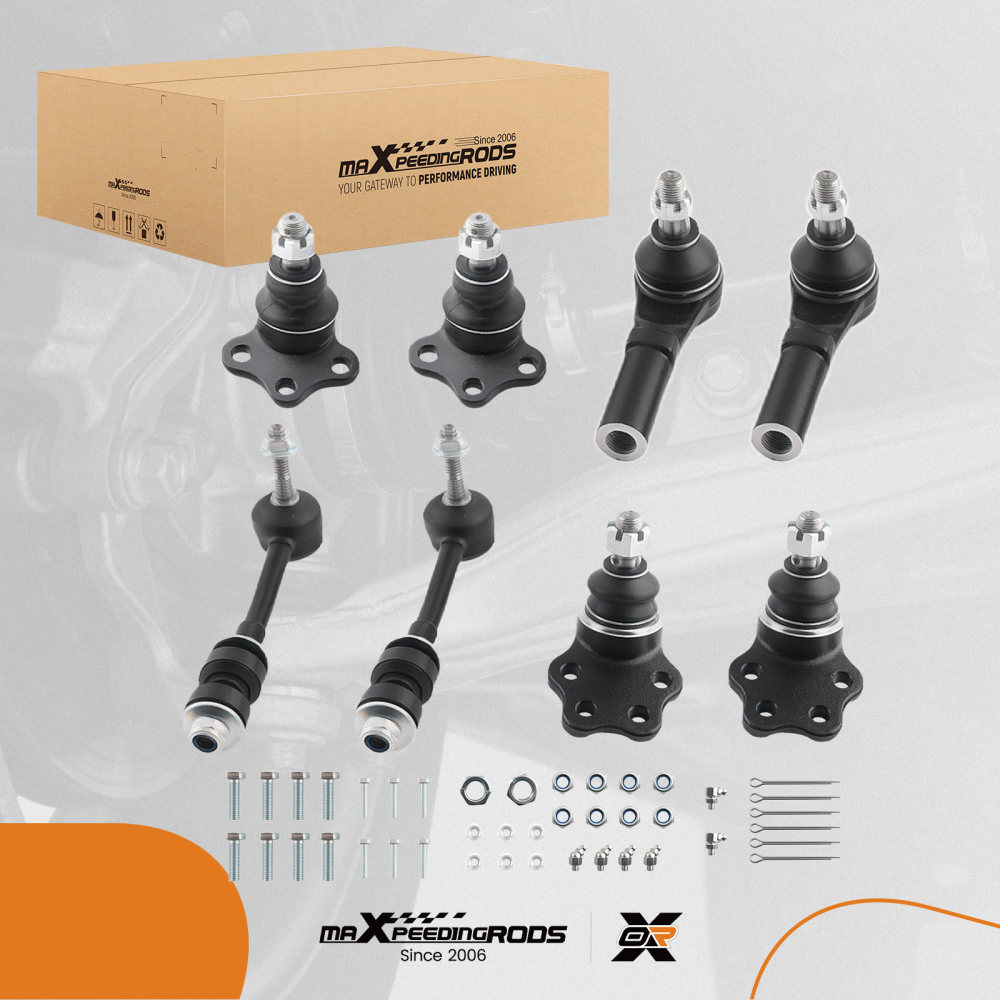8pcs Front Upper Lower Ball Joints Tie Rods Set For 97- 99 compatible for Dodge Dakota Durango