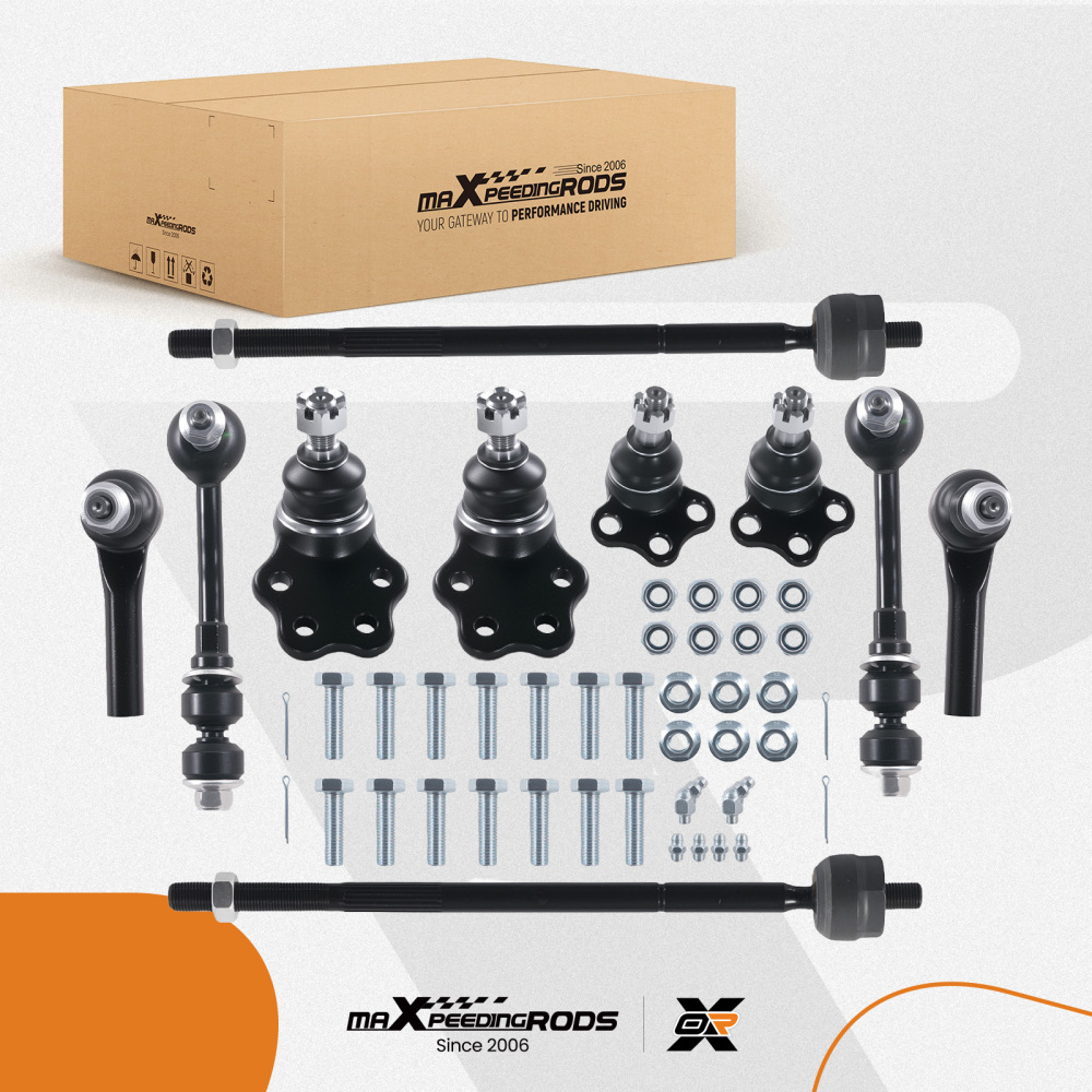 10x Front Lower Ball Joints Tie Rod Ends Sway Bars Kit for Durango Dakota 00-04