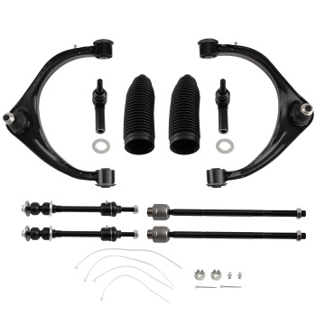 5-Lug Front upper Control Arm w/Ball Join Sway Bar Tierods compatible for RAM 1500 2009-12