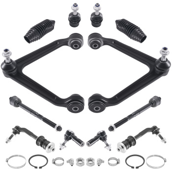 12x Front Upper Control Arms Tie Rods Suspension Kit for 04 - 06 Durango Aspen