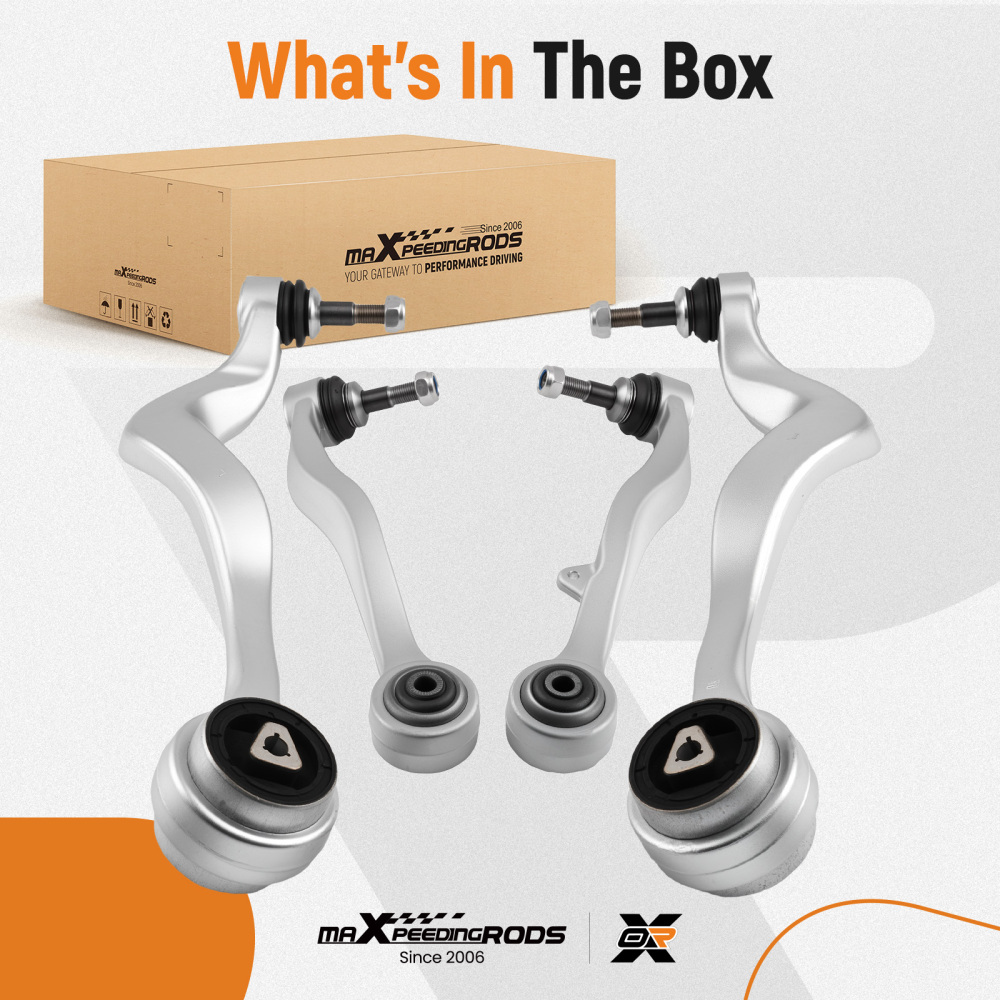 4X BRACCI DI CONTROLLO DELLA SOSPENSIONE ANTERIORE INFERIORE compatibile per BMW 5ER E60 E61