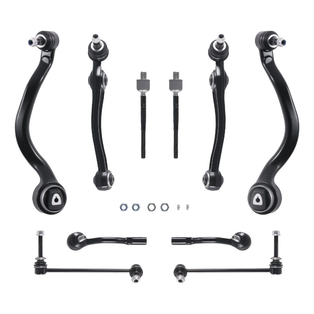 8x Front Bottom Suspension Wishbone Track Control Arms compatible for BMW X5 X6 E70 E71 E72