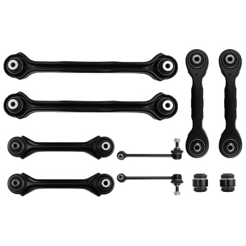10pcs Rear Wishbone Suspension Control Arm Set compatible for BMW 1 Series E81 E87 E82 E88