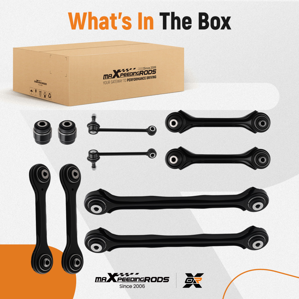 10pcs Rear Wishbone Suspension Control Arm Set compatible for BMW 1 Series E81 E87 E82 E88