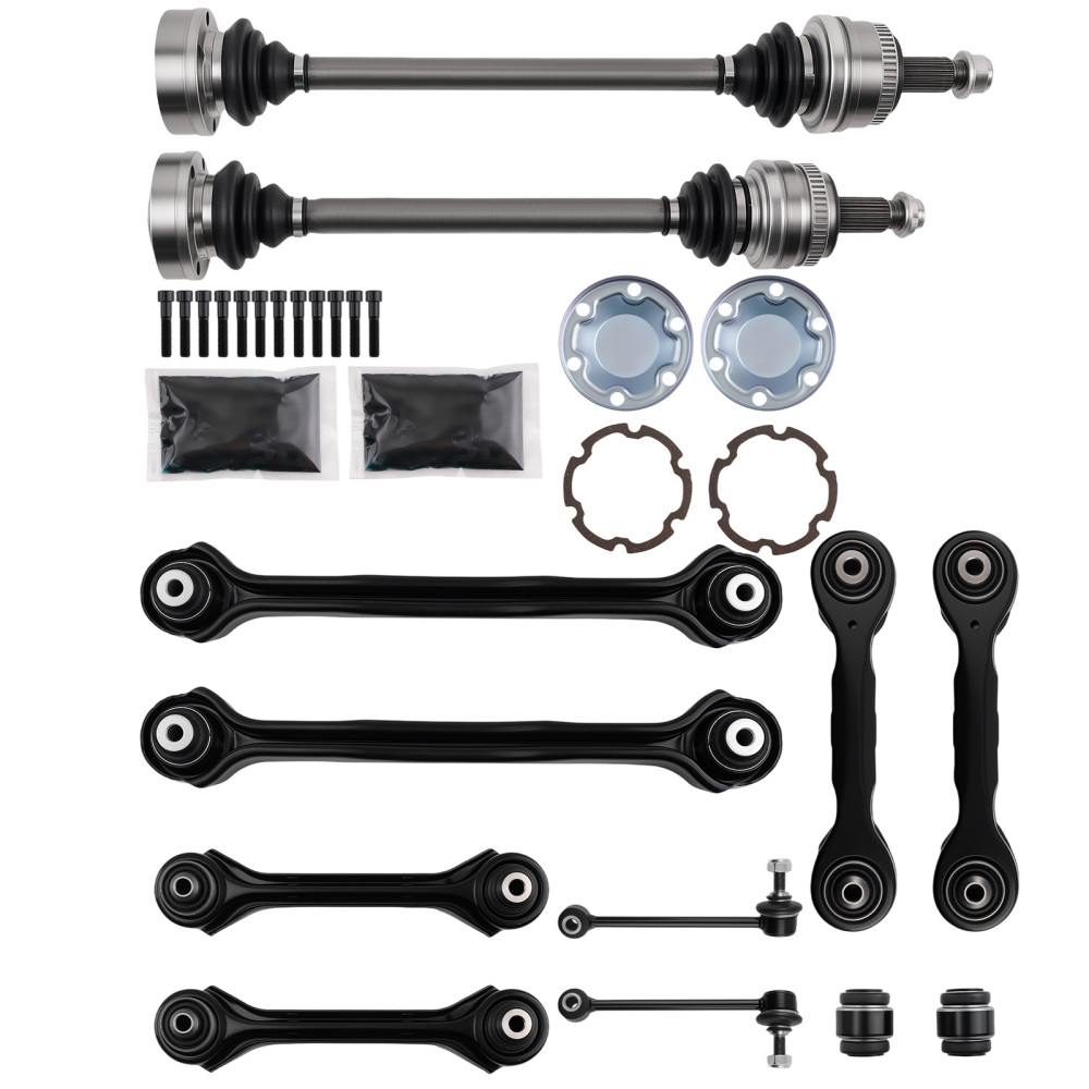 BRAS DE SUSPENSION + ENSEMBLE DESSIEU CV compatible pour BMW E81 E87 E88 E82 E90 E92 E91