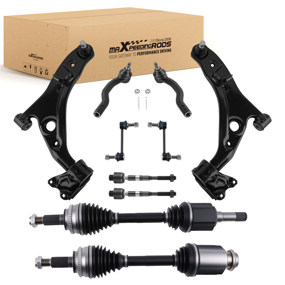 10pcs Front Lower Control Arm Sway Bar Link CV Axle compatible for Ford Edge 2007-2014 compatible for FWD
