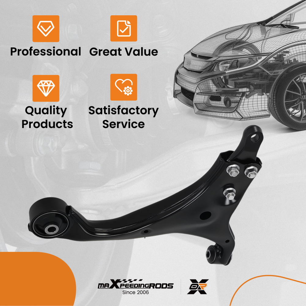 Front Left Lower Control Arm compatible for Hyundai Elantra 2007 - 2012 K641580 521731