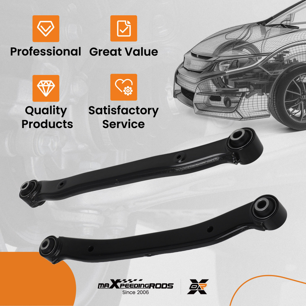 2pc Rear Upper Rearward Control Arm for Elantra 2007-2012 compatible for Kia Optima 2006-2010