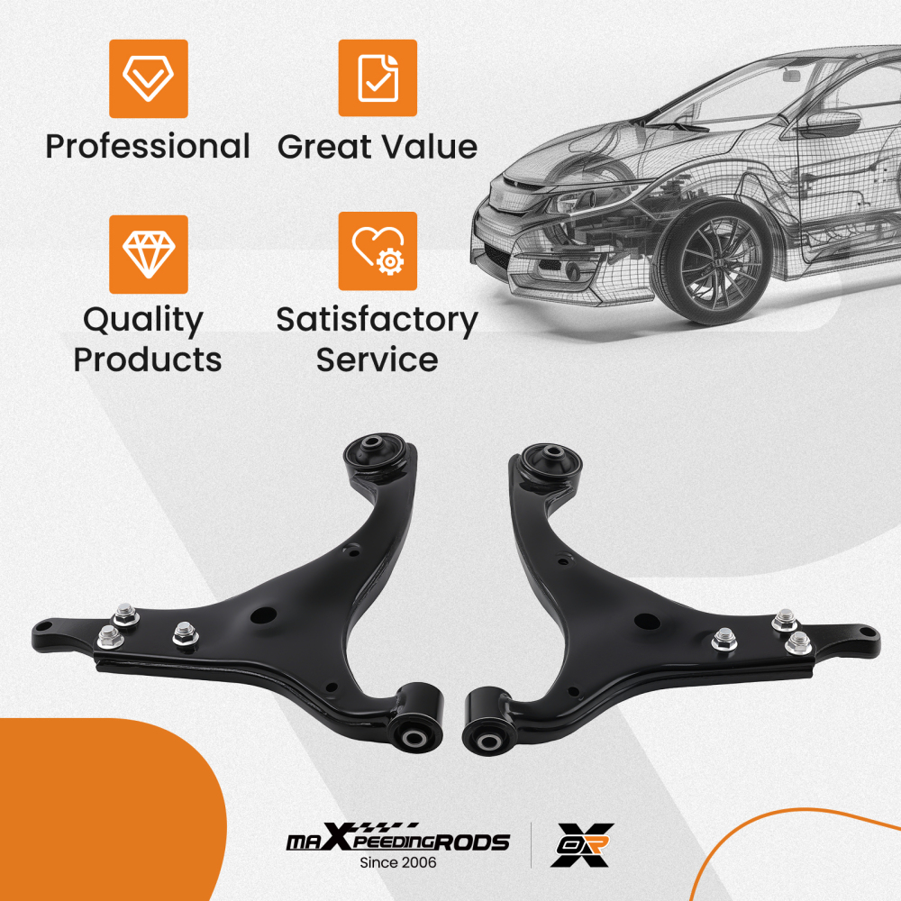 2x Front Lower Control Arm w/Ball Joint compatible for Hyundai Elantra 2007-2012 Left Right