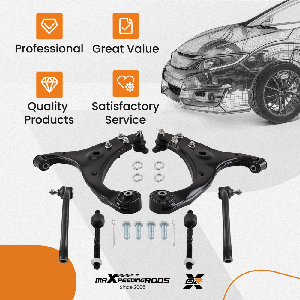 8x Front Lower Control Arm Ball Joint Driver compatible for Hyundai Elantra 2.0L 2009-2012