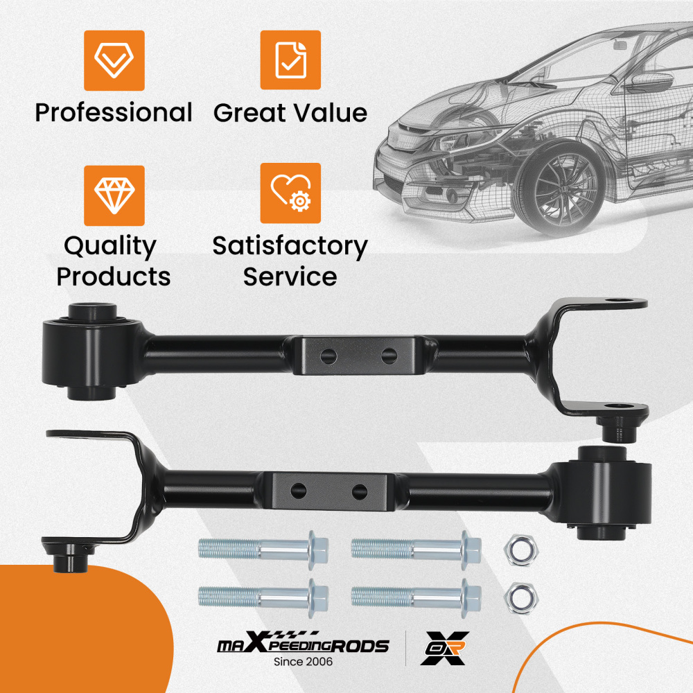 2x Rear LeftRight Upper Control Arm Kit For 2002 - 2006 compatible for Honda CR-V Element
