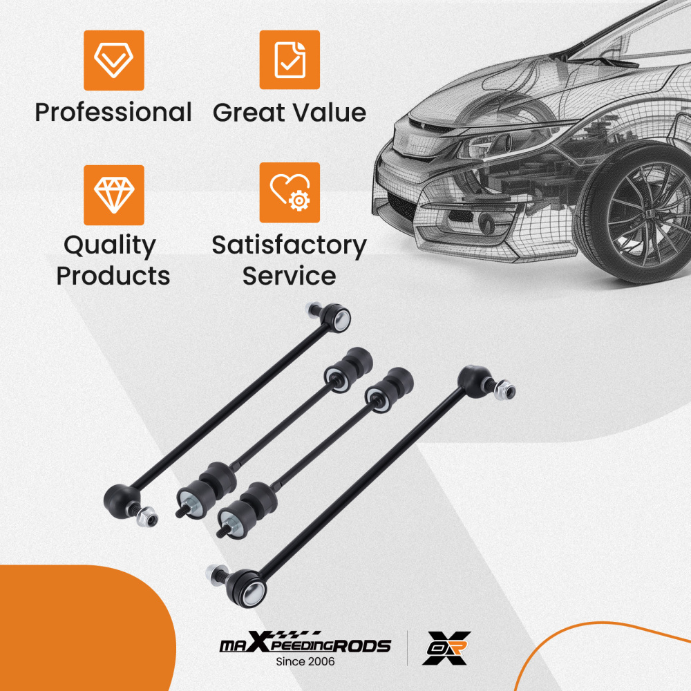 FrontRear Stabilizer Sway Bar End Links for 2007-2016 compatible for Enclave Acadia Outlook