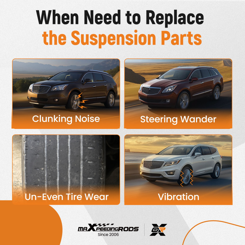 FrontRear Stabilizer Sway Bar End Links for 2007-2016 compatible for Enclave Acadia Outlook