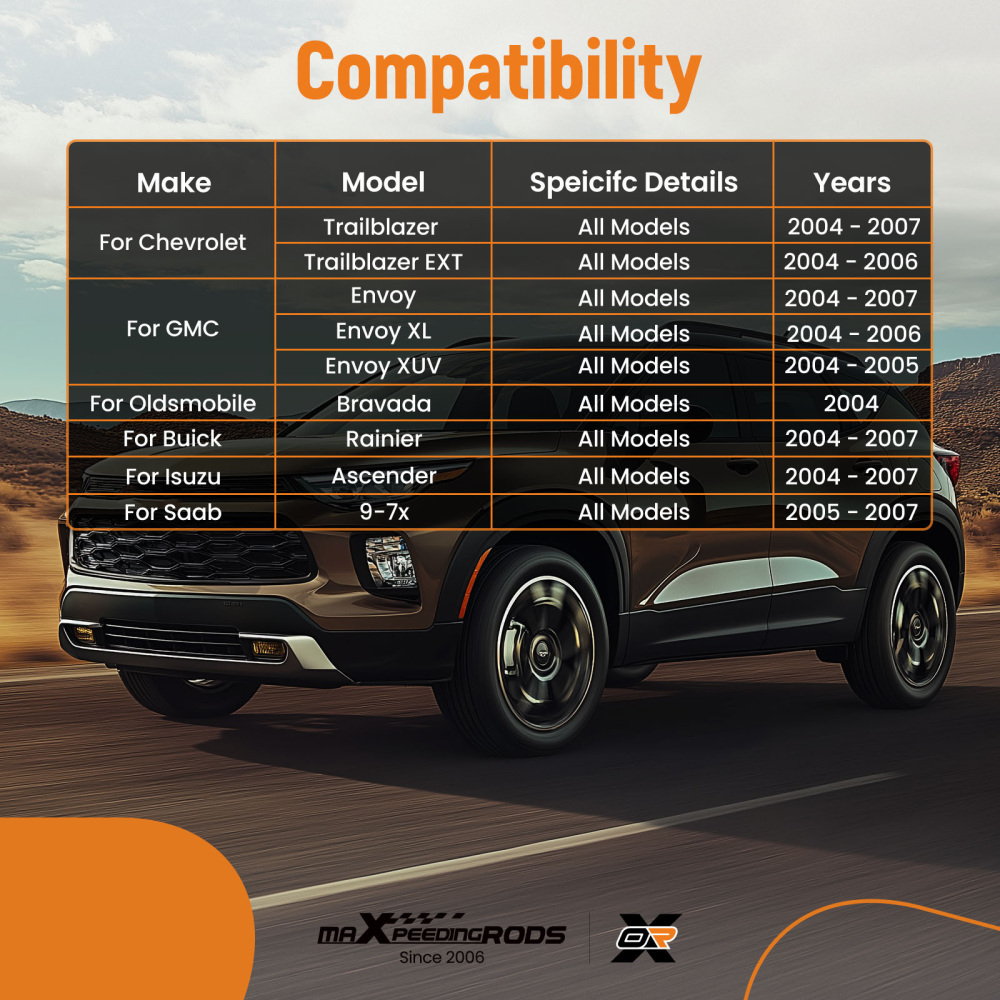 6x Front Lower Control Arms Tie Rods for 2004-2007 compatible for Chevy Trailblazer compatible for GMC Envoy