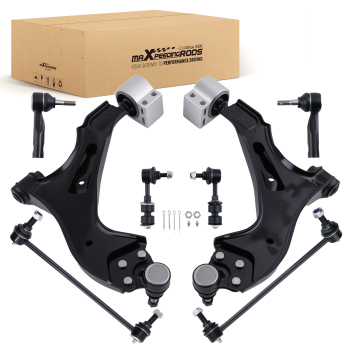 8pcs Front Lower Control Arms Sway Bar Tie Rods for 2002-2007 compatible for Saturn Vue compatible for Equinox
