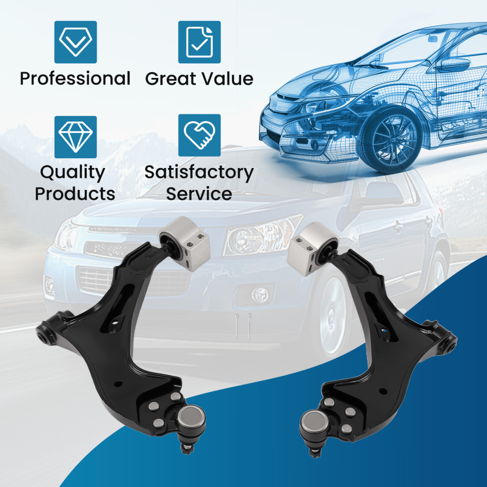 2x Suspension Front Lower Control Arm w/Ball Joints compatible for Chevy Equinox 2005 -2009