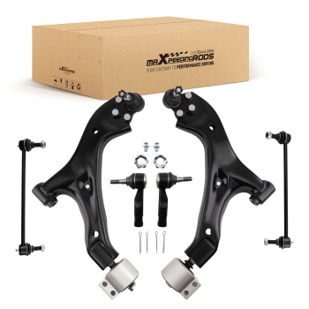 8x Front Lower Control Arms w/Ball Joint Tie Rod compatible for Pontiac Torrent 2008 - 2009