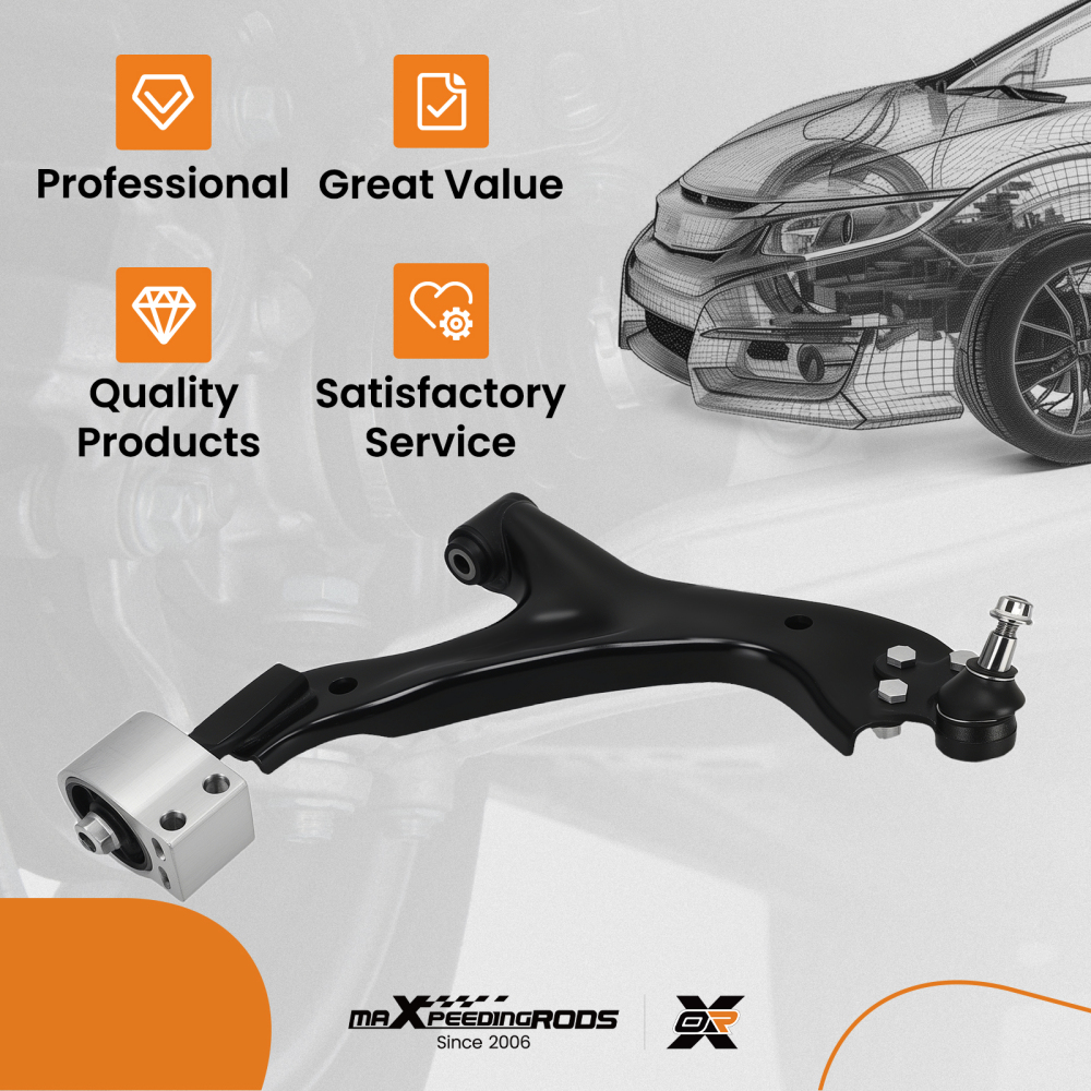 Front Lower Right Control Arm w/ Ball Joint for 2005-2008 2009 compatible for Chevrolet Equinox