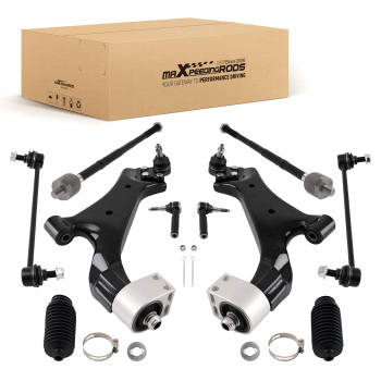 10x Front Lower Control Arms Sway Bar Tie Rods compatible for Chevy Equinox 2010-2017 2.4L