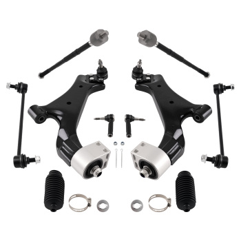 10x Front Lower Control Arms Sway Bar Tie Rods compatible for Chevy Equinox 2010-2017 2.4L