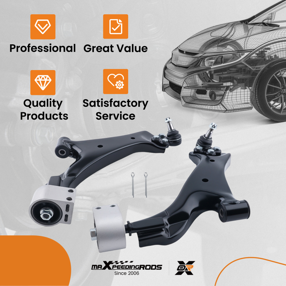 2x Front Lower Control Arms w/Ball Joint for 2010-2017 compatible for Chevy Equinox GMC Terrain