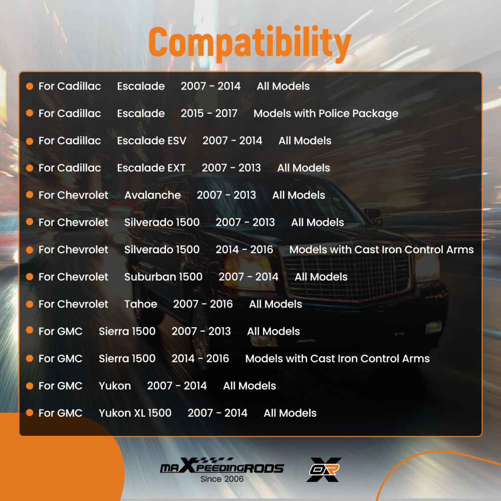 Front Upper Control Arms Sway Bar Kit for 2007-2013 compatible for Silverado Sierra 1500 14-16