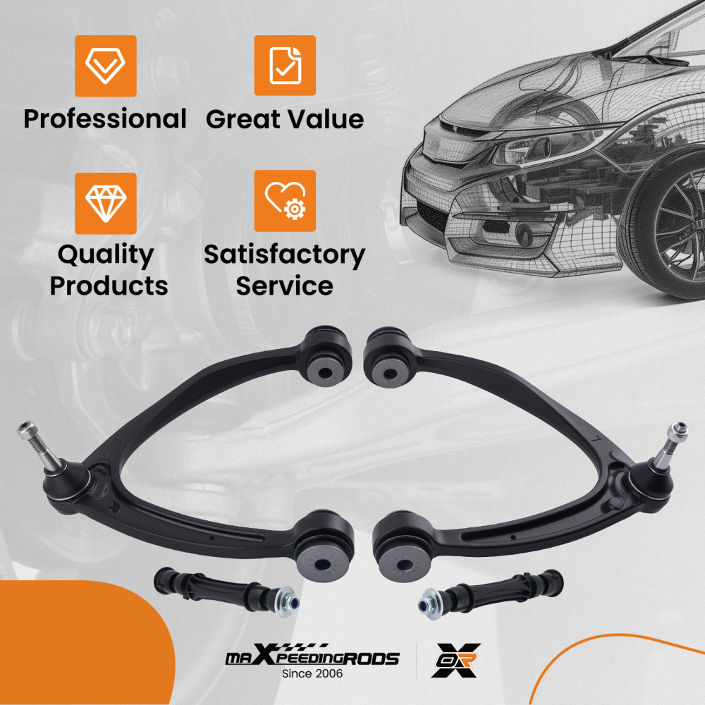 Front Upper Control Arms Sway Bar Kit for 2007-2013 compatible for Silverado Sierra 1500 14-16