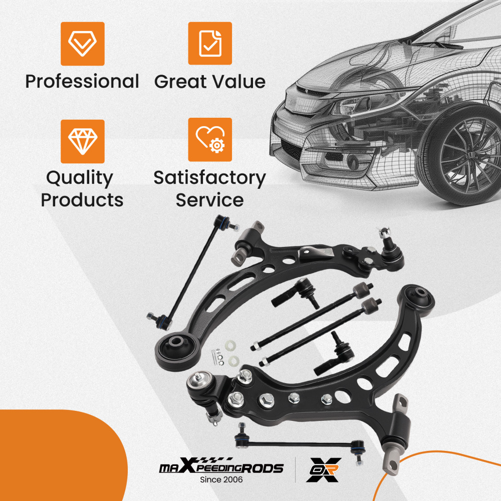 Front Lower Control Arm SwayBar TieRod compatible for Toyota Camry Avalon compatible for Lexus ES300 97-01