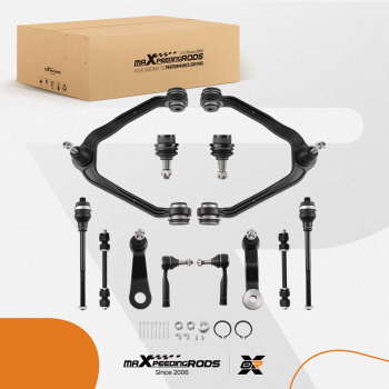 12x Front Upper Control Arms Lower Ball Joint Kit for 1999-2006 compatible for Silverado 1500
