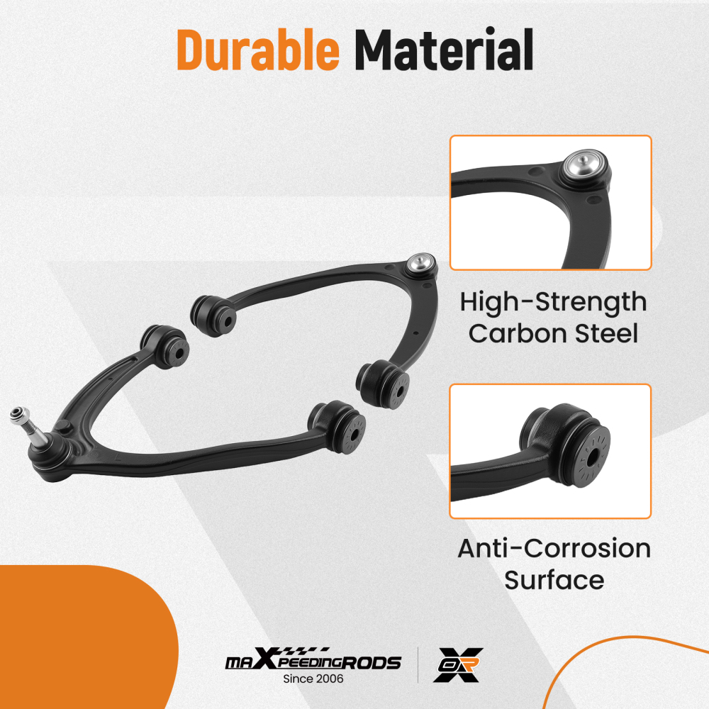 6x Front Upper Control Arms Ball Joints compatible for Chevy Silverado 1500 2007-2012 2013