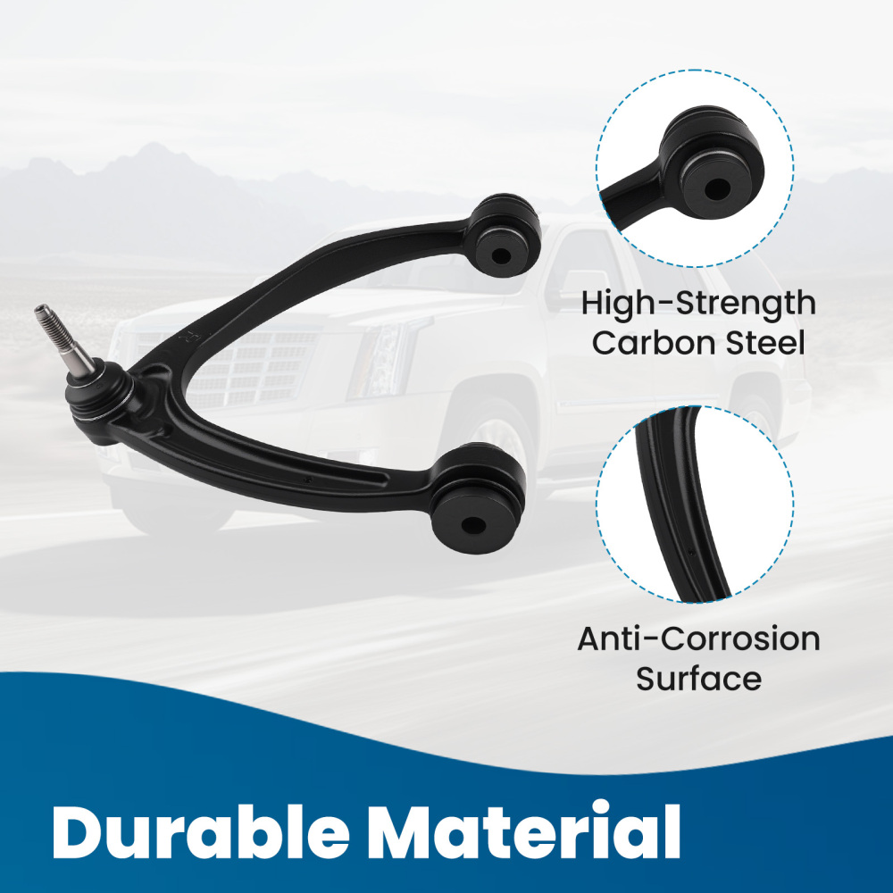Front Upper Control Arms w/Ball Joints compatible for Chevy Silverado GMC Sierra 1500 compatible for Yukon