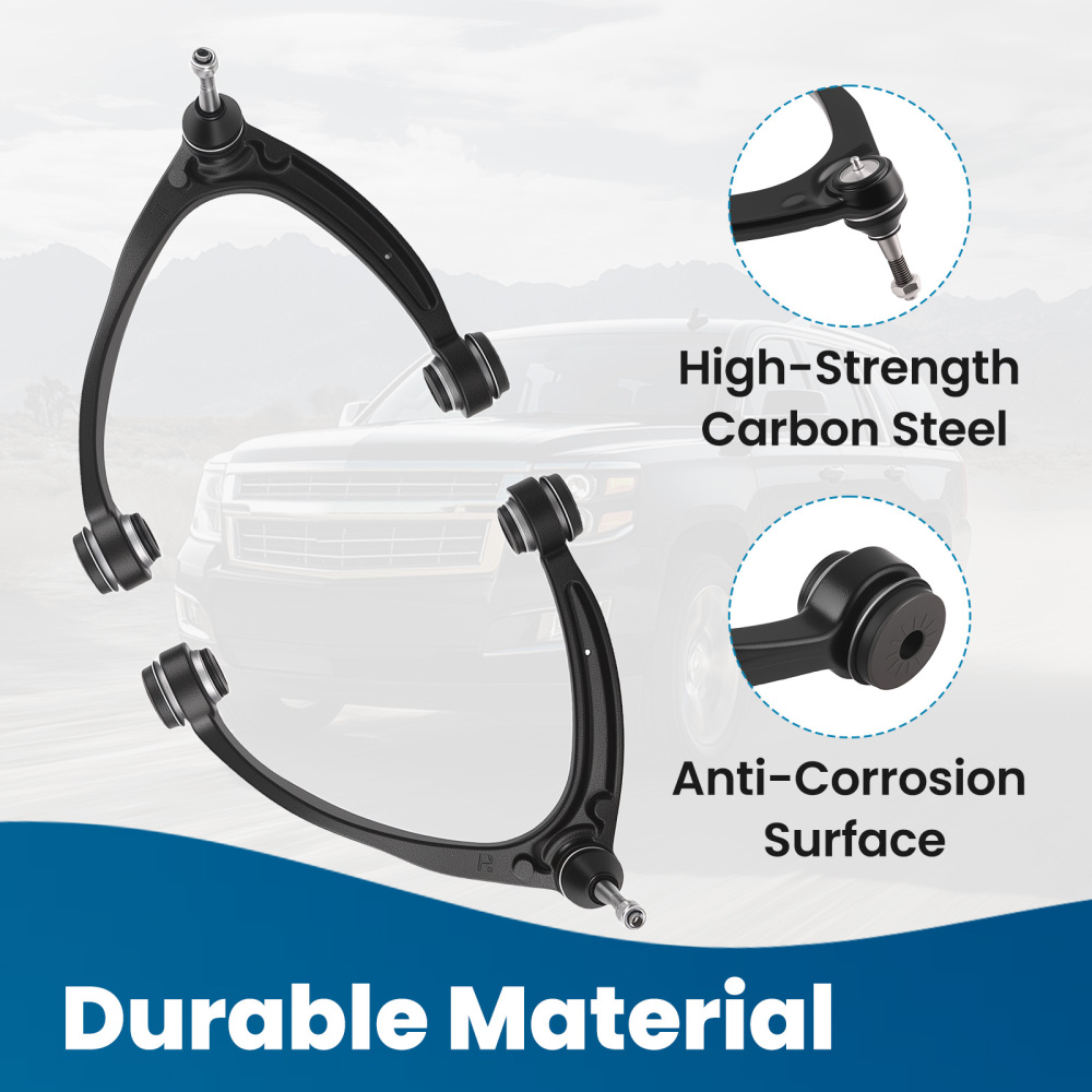 Front Upper Control Arms + Lower Ball Joints for 2007-13 compatible for Silverado Sierra 1500