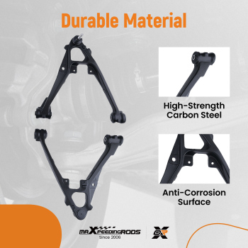 6x Front Upper Lower Control Arms compatible for Chevrolet Silverado 2007 2008 2009 - 2013