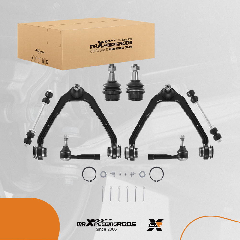 8x Front Upper Control Arms Ball Joint Sway Bar for 1999-2006 compatible for GMC Sierra 1500