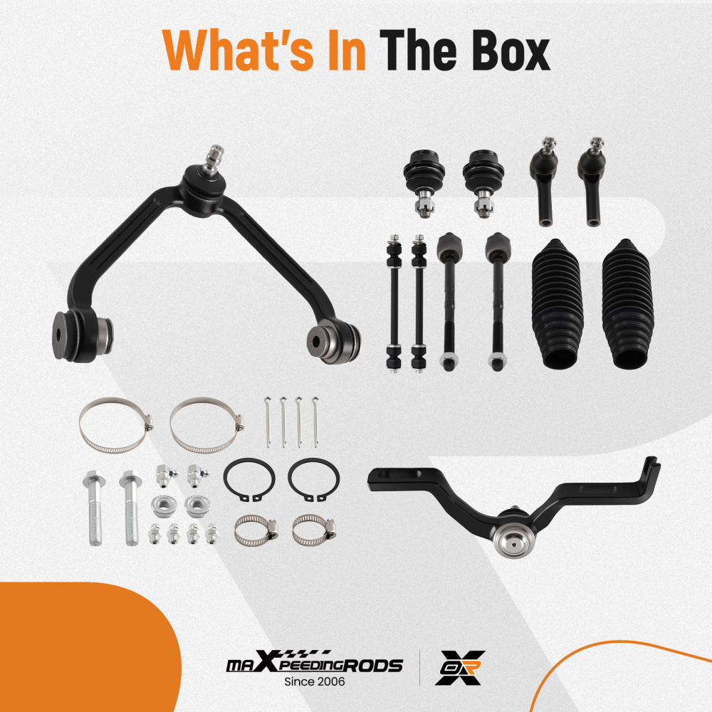 12PC Front Upper Control Arm Lower Ball Joint compatible for Ford Explorer 2001-2005 K8708T