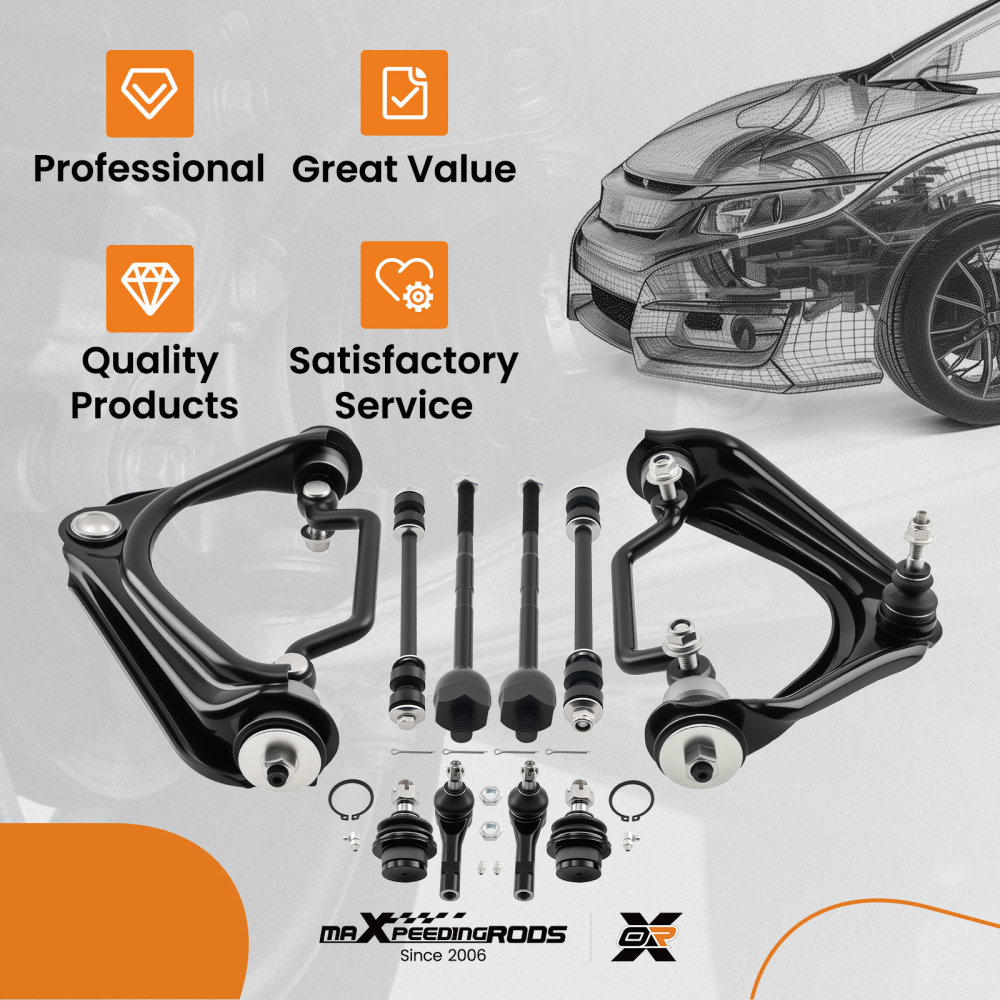 10pc Control Arm Ball Joint Tie Rod compatible for Ford Explorer 2002-2005 EV422 K7275