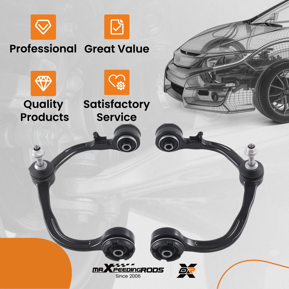 2x Driver Passenger Front Upper Control Arm compatible for Ford Expedition 2003-2004 K80714