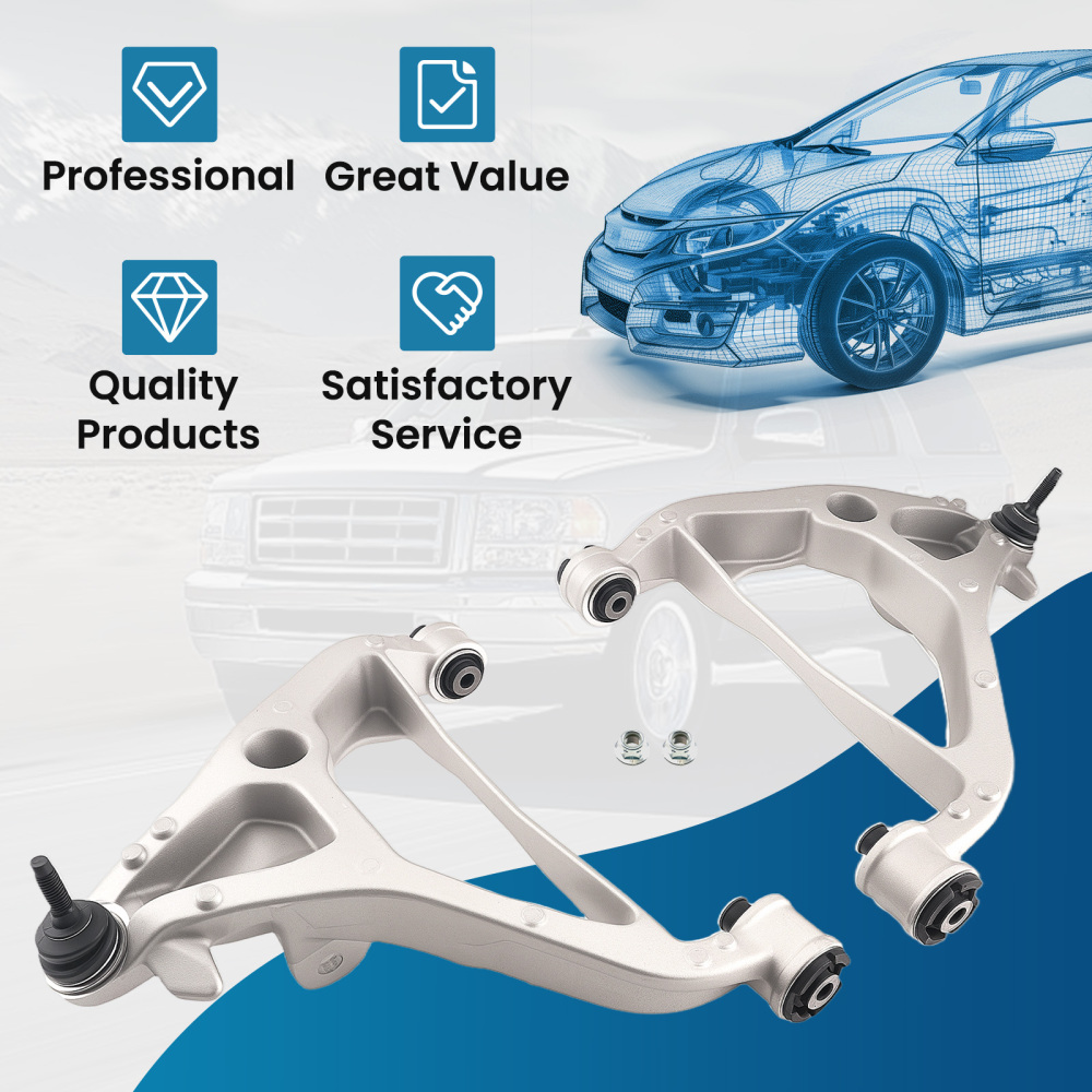 2x Front Lower Control Arms w/ Ball Joint For 2003-2006 compatible for Ford Expedition 2WD 4WD