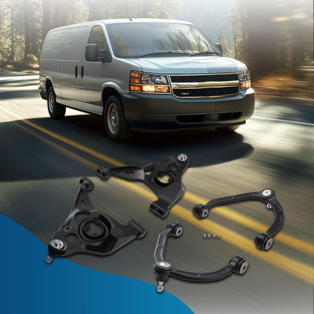 Front LowerUpper Control Arm w/ Ball Joint for 2003 - 2013 compatible for GMC Savana 3500