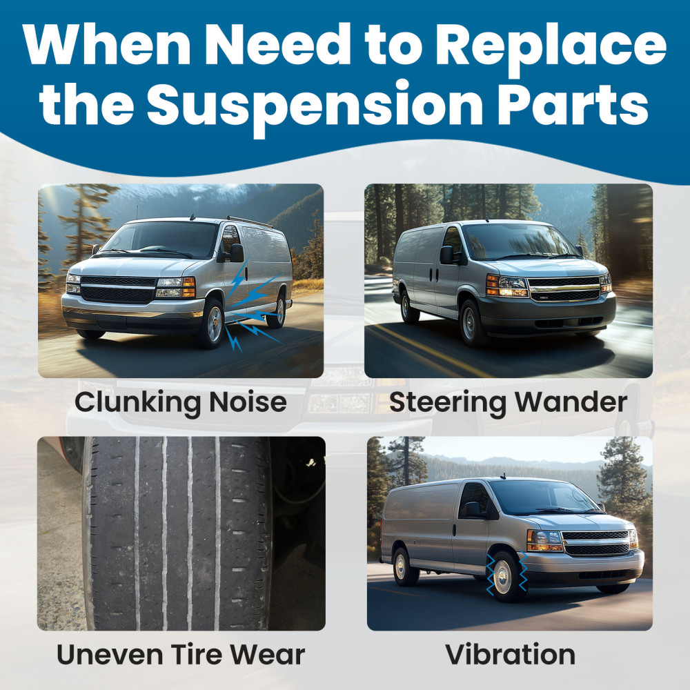 Front LowerUpper Control Arm w/ Ball Joint for 2003 - 2013 compatible for GMC Savana 3500