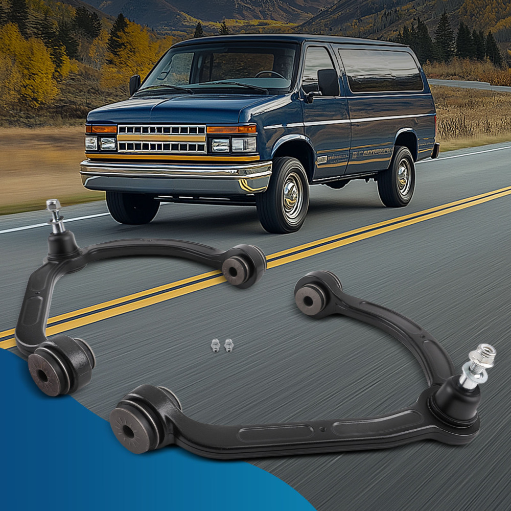 Front Upper Control Arms compatible for Chevy Silverado Express compatible for GMC Sierra Savana 2500 3500