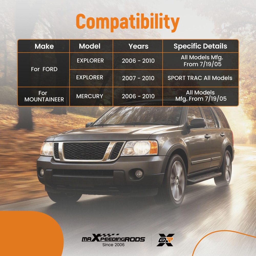 10x Front Upper Control Arm Lower Ball Joint Sway Bar compatible for Ford Explorer 06-2010