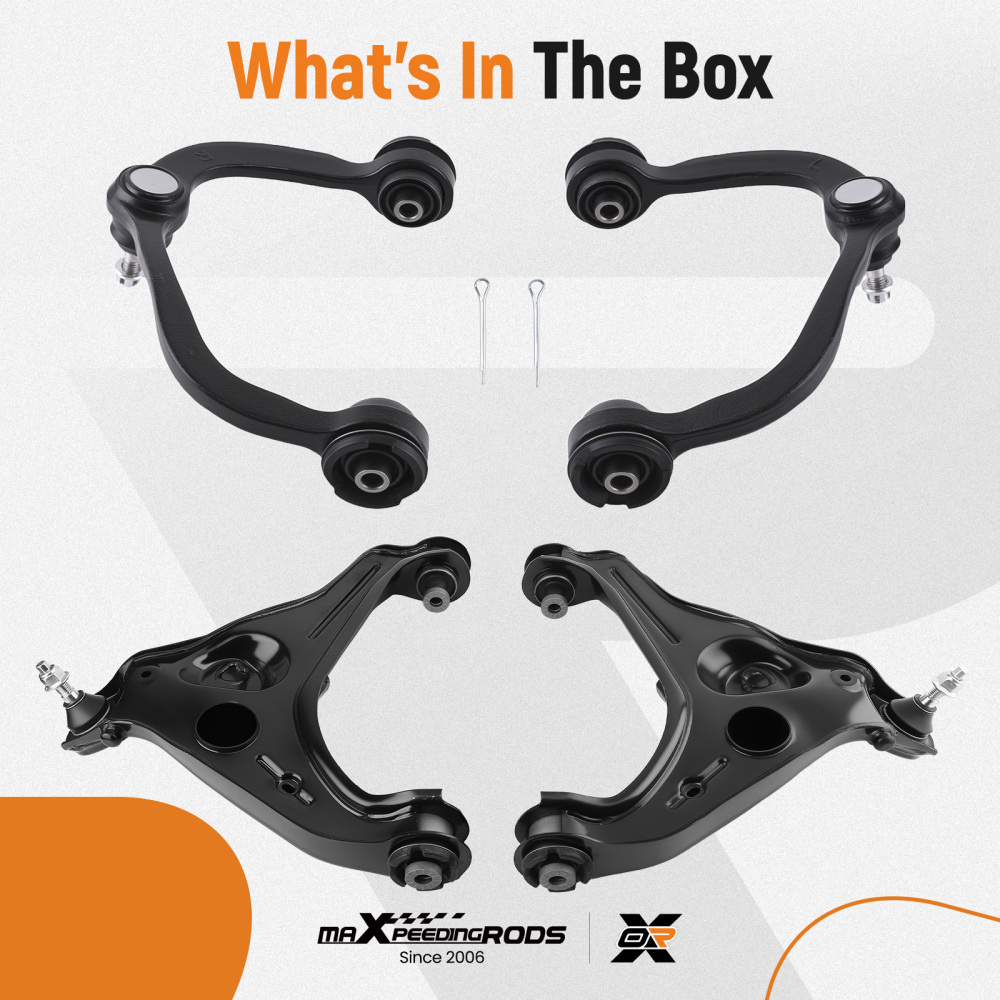 4pcs Front LowerUpper Control Arms For 09-13 compatible for Ford F-150 Expedition Navigator