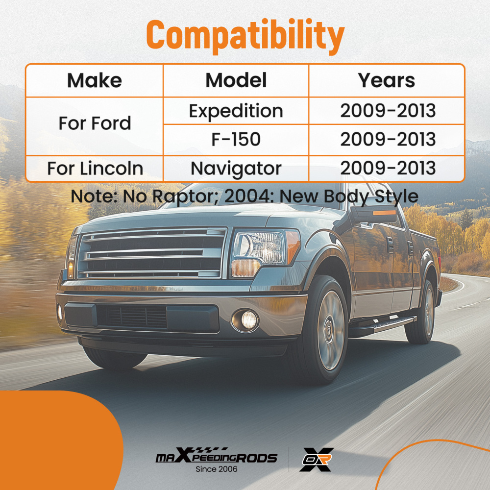 4pcs Front LowerUpper Control Arms For 09-13 compatible for Ford F-150 Expedition Navigator