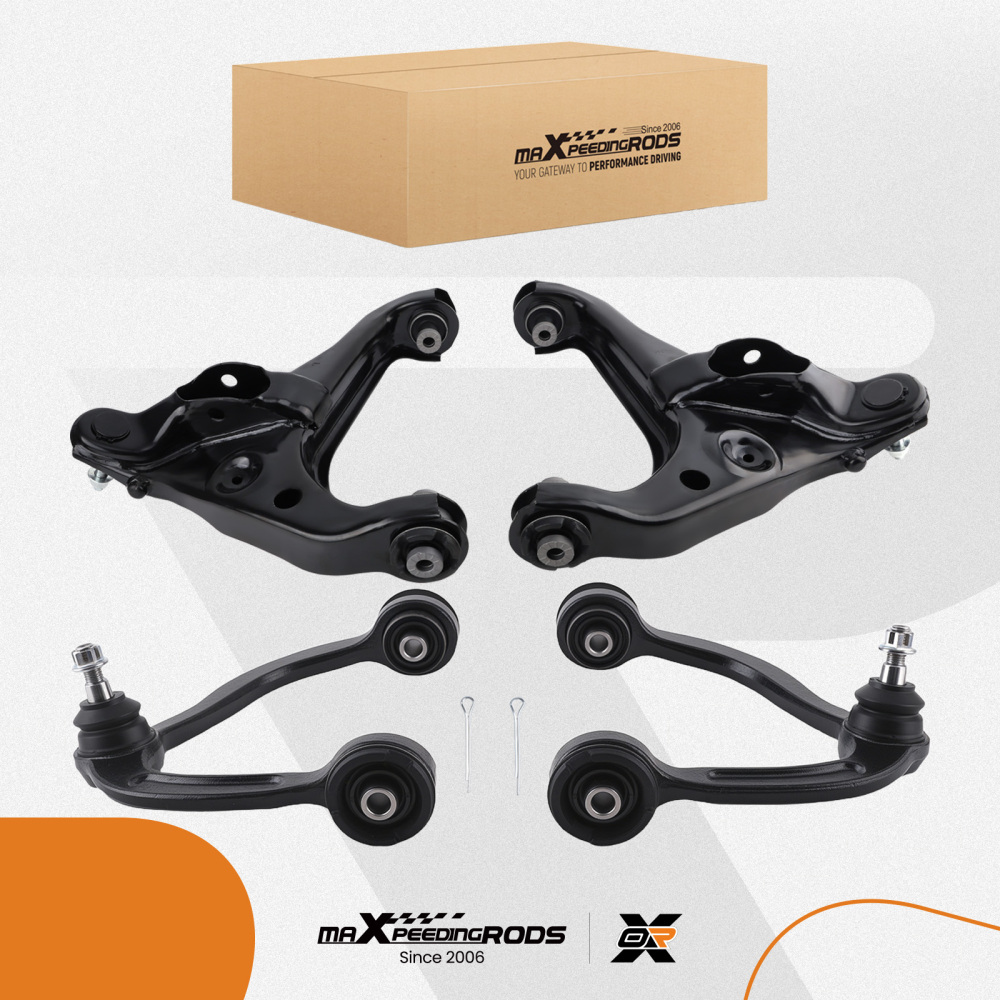 4pcs Front LowerUpper Control Arms For 09-13 compatible for Ford F-150 Expedition Navigator