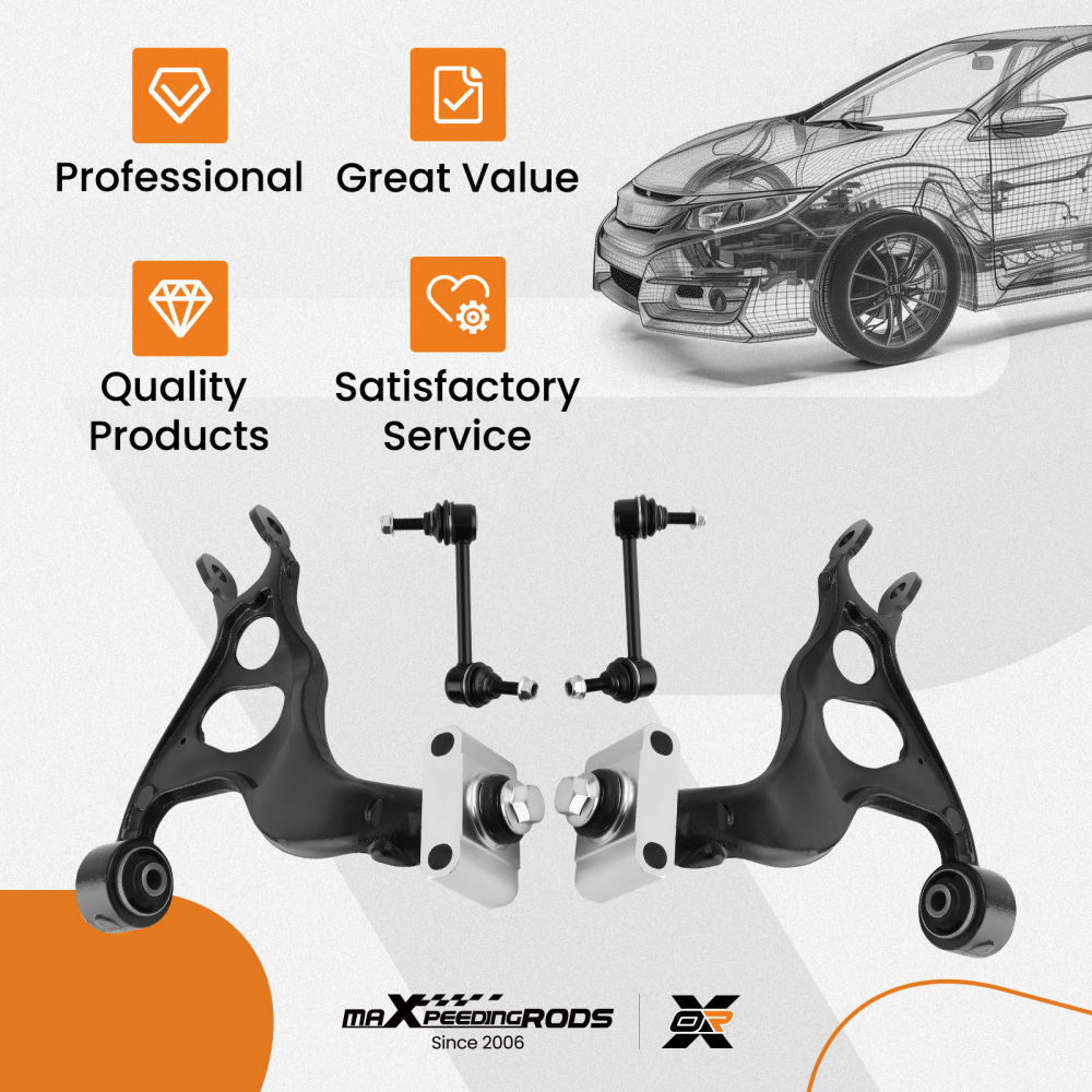 8pcs Front Rear Control Arms w/ Ball Joints Bushings compatible for Ford Explorer 2011-2018