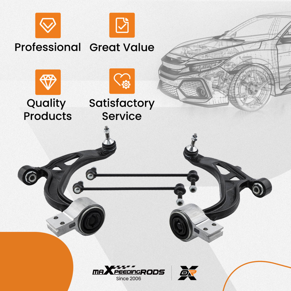 8pcs Front Rear Control Arms w/ Ball Joints Bushings compatible for Ford Explorer 2011-2018
